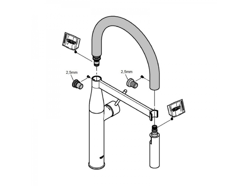 GROHE Шлаух за кухненски чучур за 30294000 / РОЗОВО GROHEFLEXX ESSENCE 30321DP0