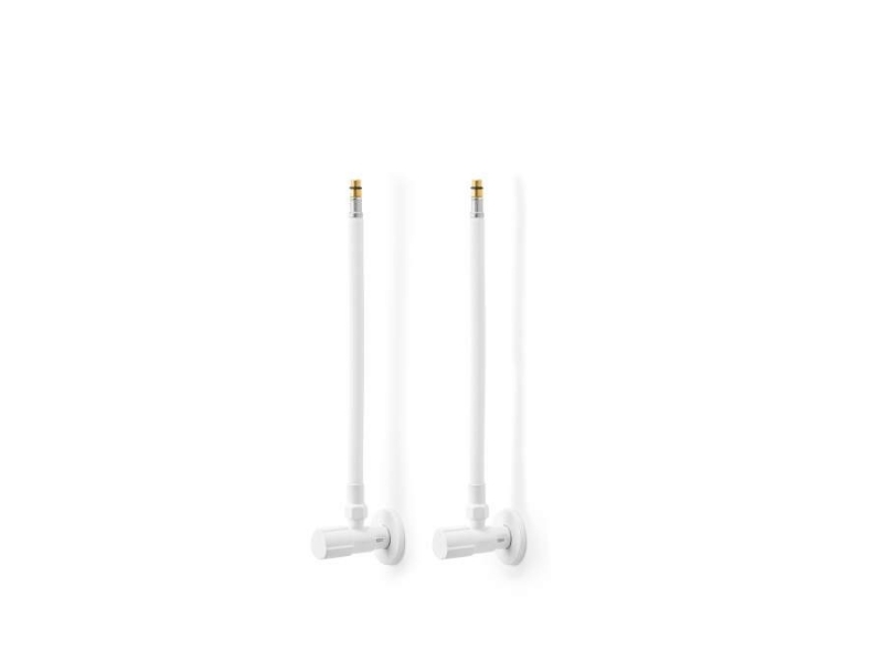 Мека връзка компл. 2 бр. GRIFACB PREMIUM WHITE цвят бял с кайка бял мат  Ж3/8-M10X1-400мм ф8 209977