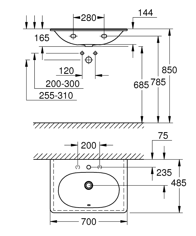 GROHE Умивалник 70 ESSENCE 3956400H