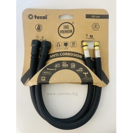 Мека връзка компл. 2 бр. GRIFACB PREMIUM BLACK цвят черен с гайка черен мат  Ж3/8-M10X1 400мм. ф8 209976