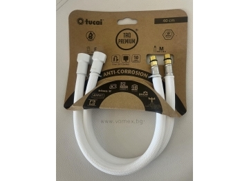 Мека връзка компл. 2 бр. GRIFACB PREMIUM WHITE цвят бял с кайка бял мат  Ж3/8-M10X1-400мм ф8 209977