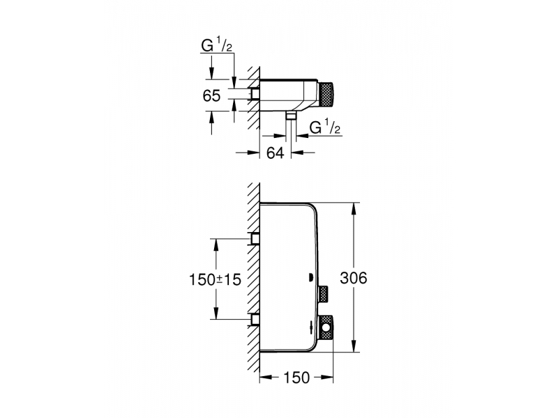 GROHE Термостатен смесител за душ GROHTHERM SMARTCONTROL 34719000