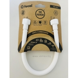 Мека връзка TAQ PREMIUM WHITE Ж/Ж1/2X1/2 цвят бял с две гайки бял мат 400мм. ф8 209972